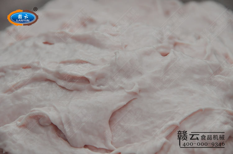 高速肉丸打漿機(jī)打好的肉漿